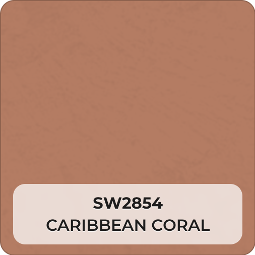 VIOLANTE Venetian plaster color swatch SW2854 Caribbean Coral Sherwin-Williams