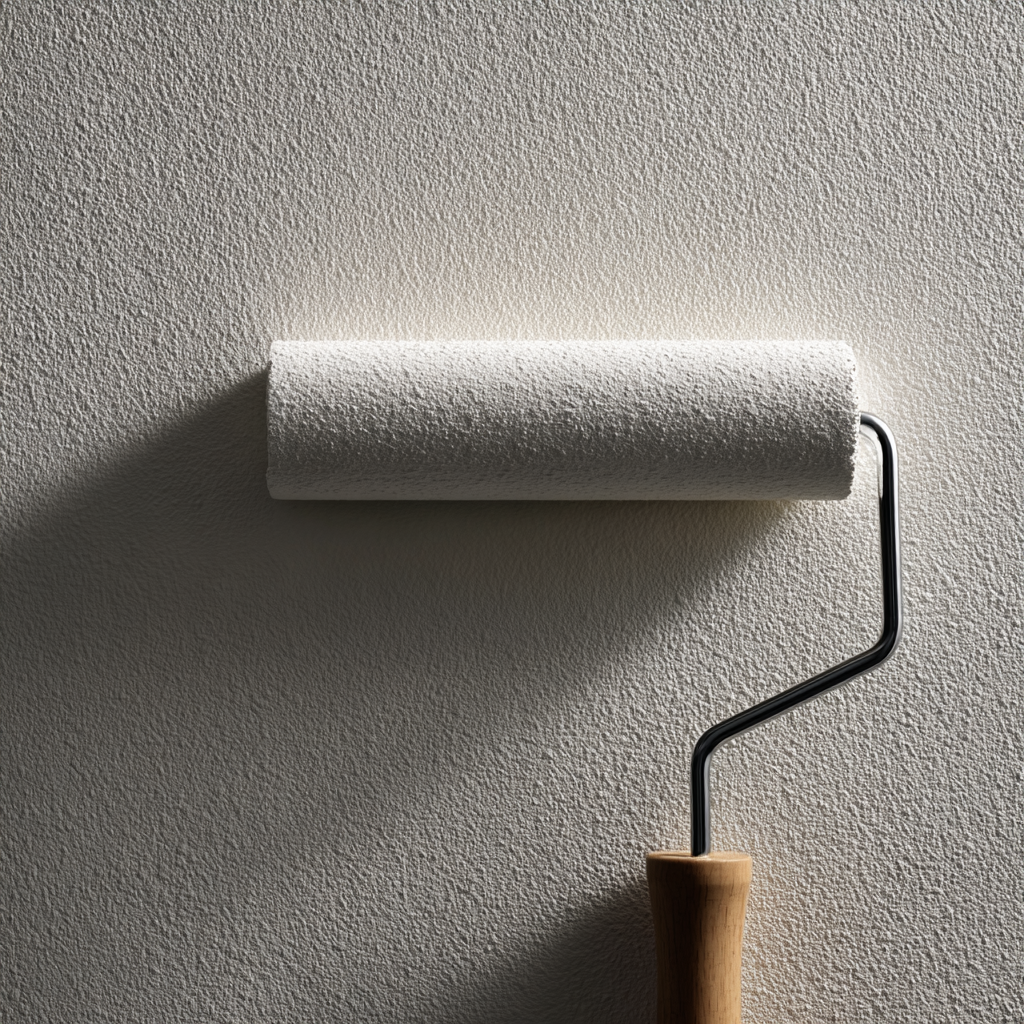 VIOLANTE Primo Strato mineral primer applied with roller on wall before Venetian plaster